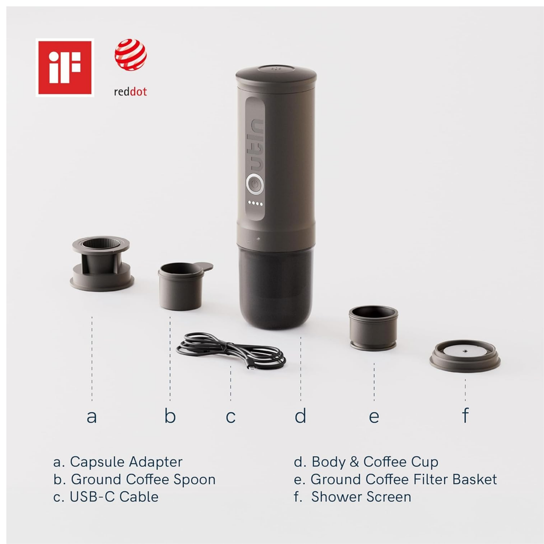 Portable Espresso Machine – Travel Coffee Maker (Self-Heating)