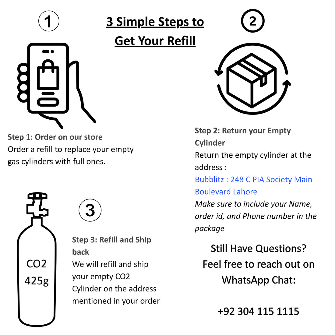 CO₂ Cylinder Refill – 60L | SodaStream, Bubblitz & More