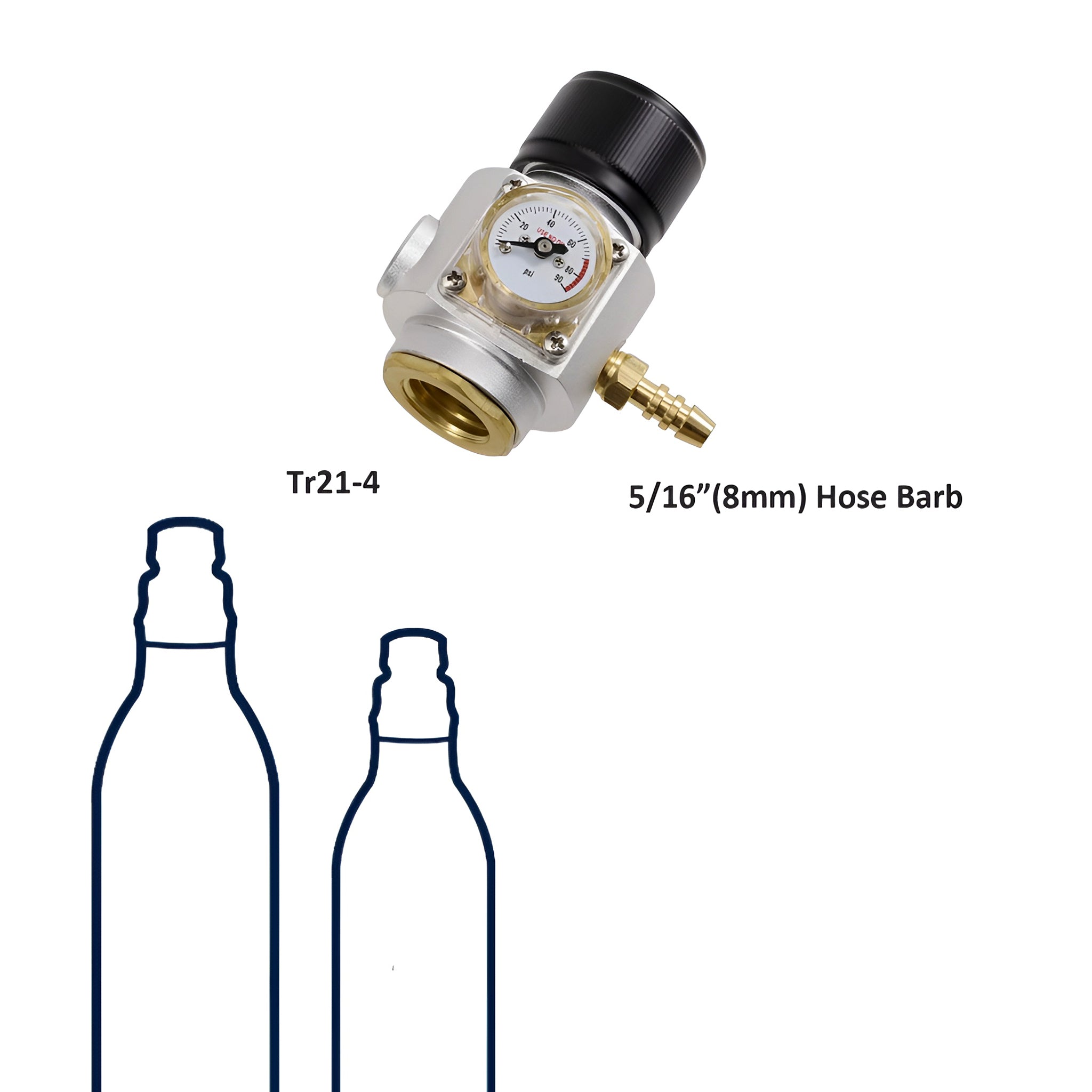 CO₂ Carbonation System – Mini Regulator & Ball Lock
