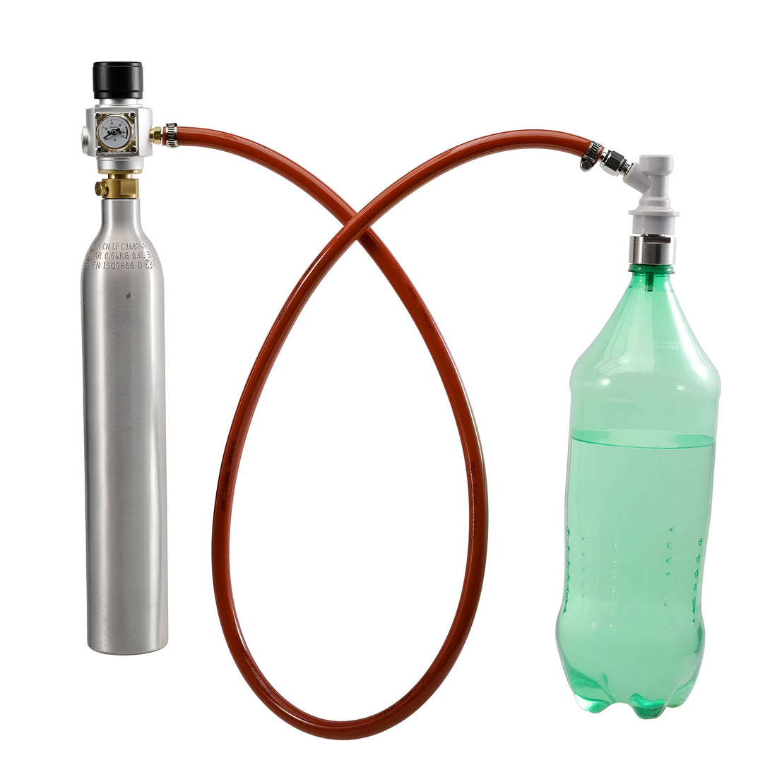 CO₂ Carbonation System – Mini Regulator &amp; Ball Lock