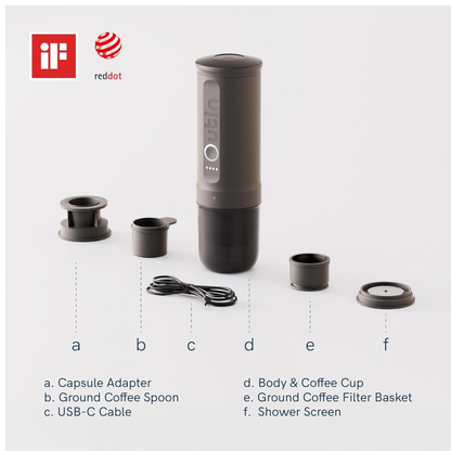 Portable Espresso Machine – Travel Coffee Maker (Self-Heating)