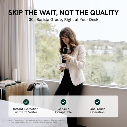 Portable Espresso Machine – Travel Coffee Maker (Self-Heating)