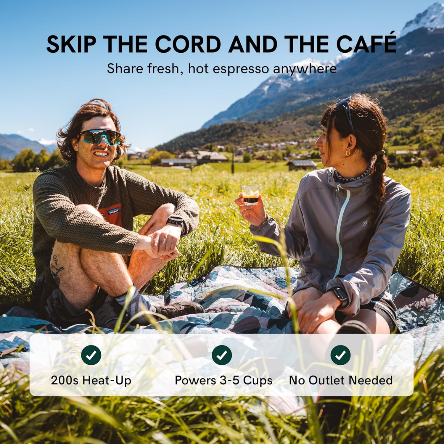 Portable Espresso Machine – Travel Coffee Maker (Self-Heating)