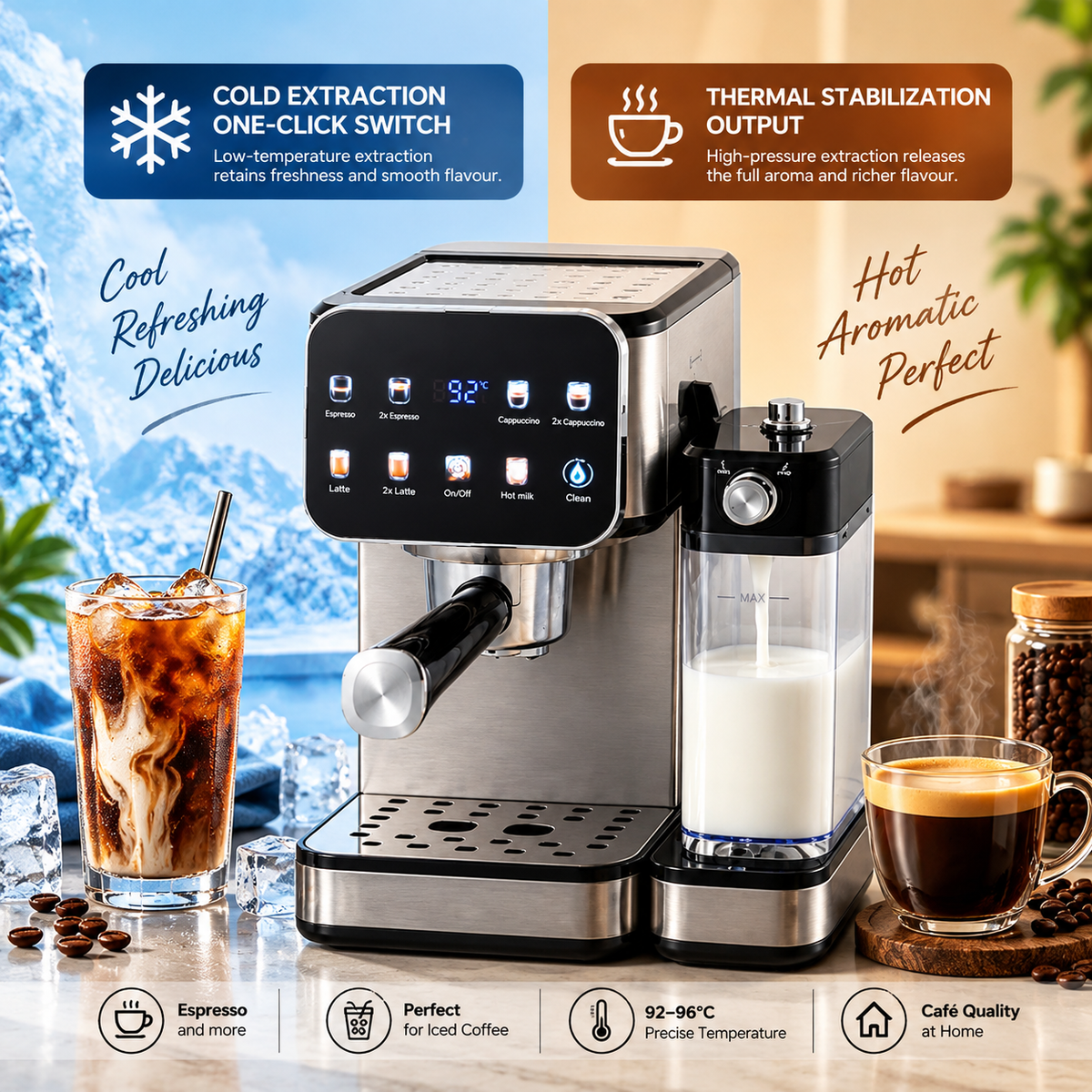 Bubblitz Coffee System – Automatic Espresso and Milk Frothing Machine