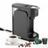 Bubblitz compact black capsule coffee maker with coffee cup