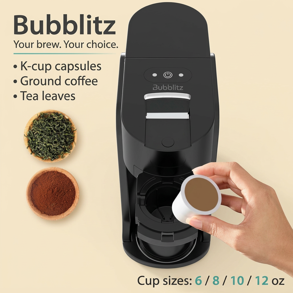 Coffee maker compatibility with capsules ground coffee and tea