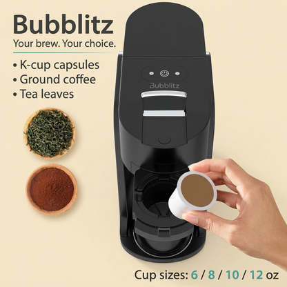 Coffee maker compatibility with capsules ground coffee and tea