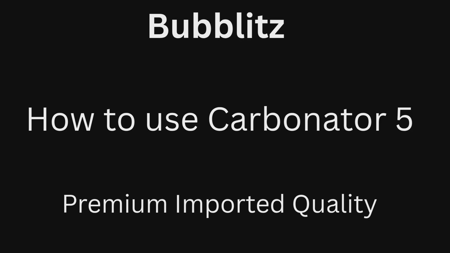 Carbonator 5 -  Stainless Steel Luxury Sparkling Water Maker (Glass Edition)